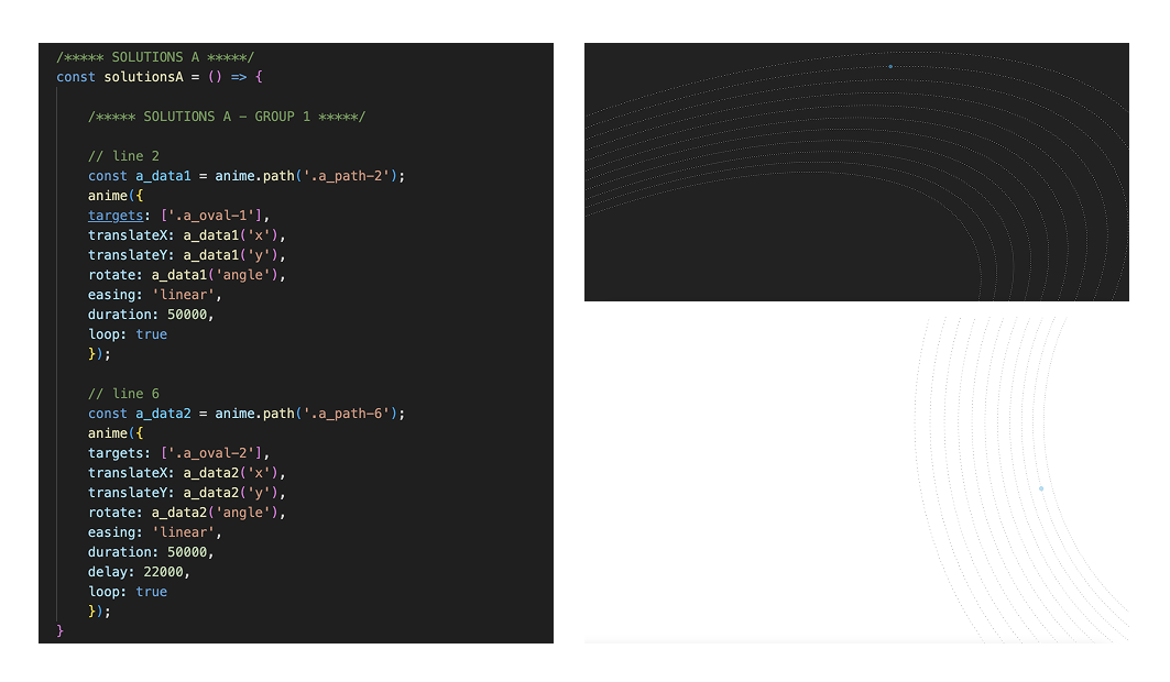 Light and dark orbit animations